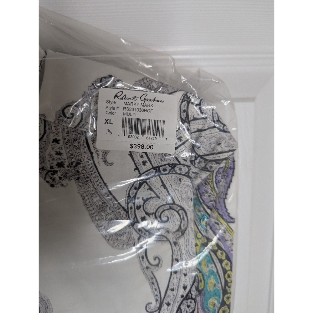 Robert Graham "Marky Mark" Men's XL Shirt New With Hanger/Tags $398 Retail - Picture 3 of 6